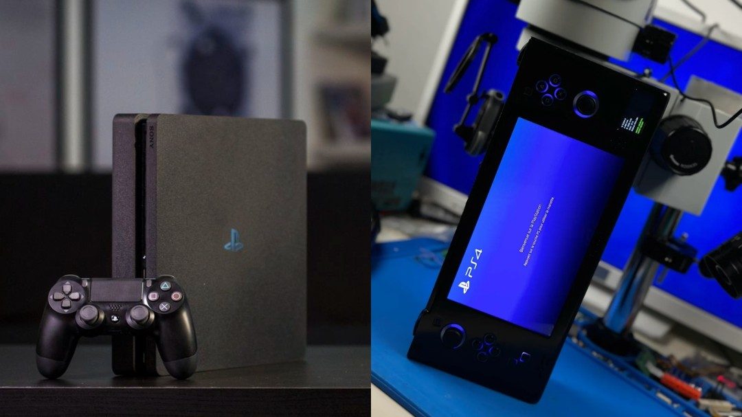 民间大神出手:PS4 Slim被改造成7英寸掌机(图1) 民间大神出手:PS4 Slim被改造成7英寸掌机