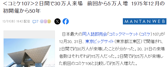 同人志大会CM 107闭幕 50周年之际迎来30万观众(图2) 同人志大会CM 107闭幕 50周年之际迎来30万观众