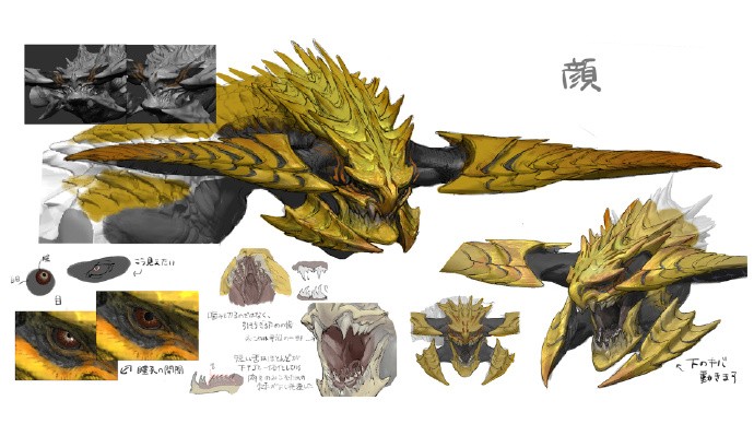 霸气煌雷龙与锁刃龙!《怪物猎人:荒野》设计草图公开(图1) 霸气煌雷龙与锁刃龙!《怪物猎人:荒野》设计草图公开