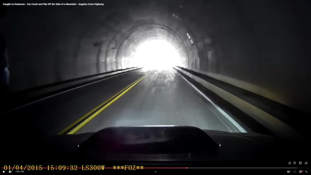 洛杉矶“死亡隧道”!网友开车还原Vince死亡时刻(图1) 洛杉矶“死亡隧道”!网友开车还原Vince死亡时刻