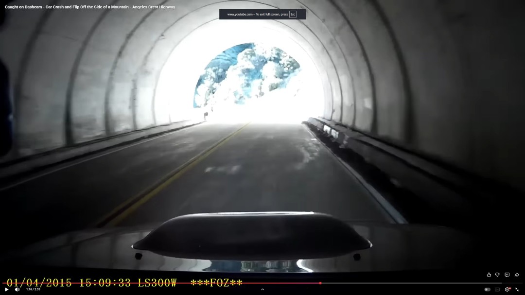 洛杉矶“死亡隧道”!网友开车还原Vince死亡时刻(图4) 洛杉矶“死亡隧道”!网友开车还原Vince死亡时刻
